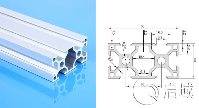 欧标3060A工业铝型材 欧标3060A工业铝型材