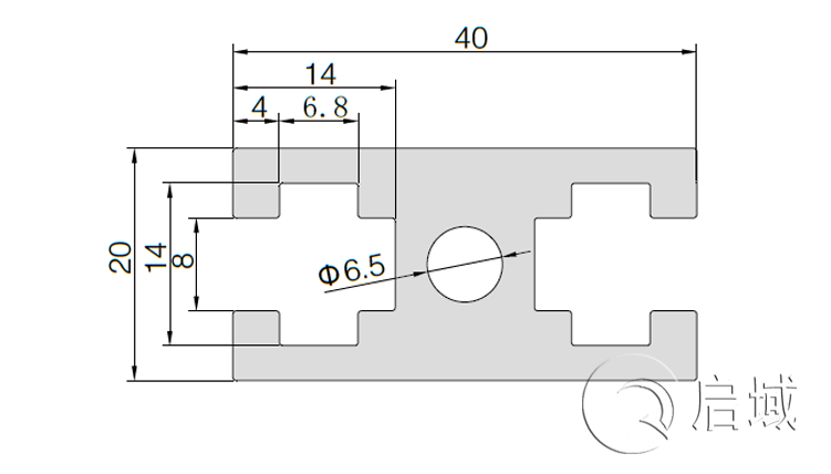 铝型材 QY-8-2040G.2 铝型材 QY-8-2040G.2